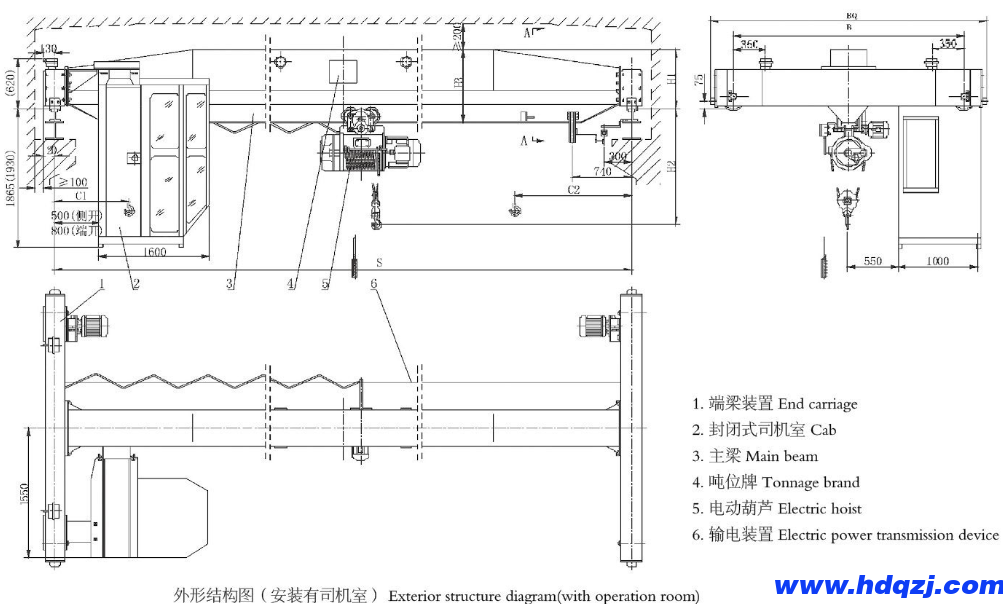 10噸電動(dòng)單梁起重機(jī)參數(shù)功率