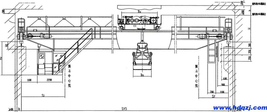 QZ型雙梁抓斗橋式起重機